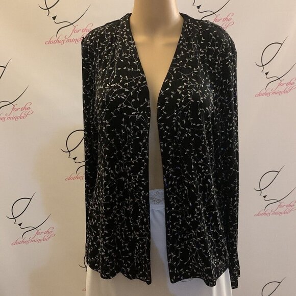 Ronni Nicole. Size PS. Open Front Metallic Cardigan. Stretch Jersey. B100 - Picture 1 of 6